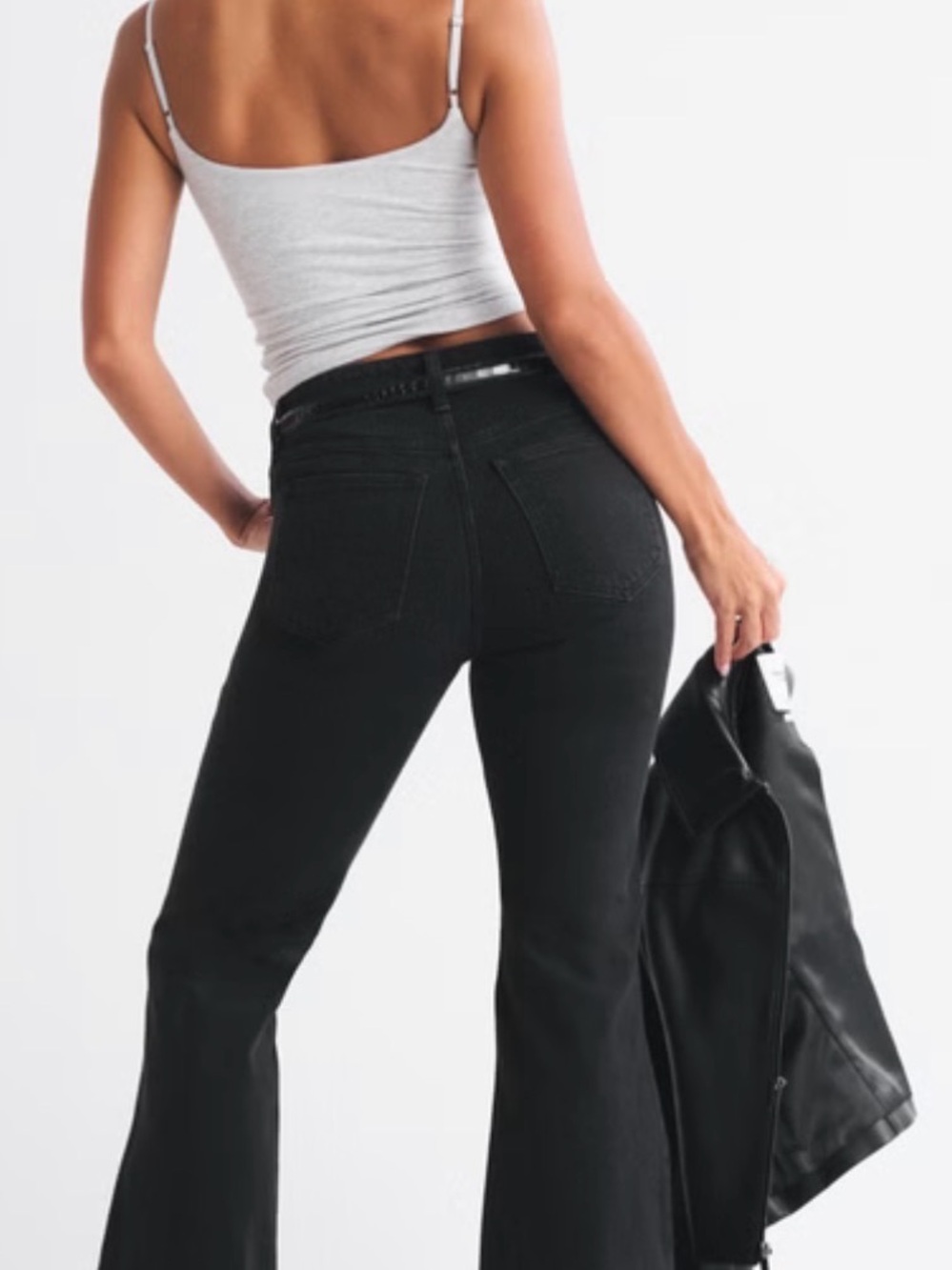 Abercrombie & Fitch Black Curve Love High-Rise Flare Jean - Size 25, NWT - Picture 2 of 7